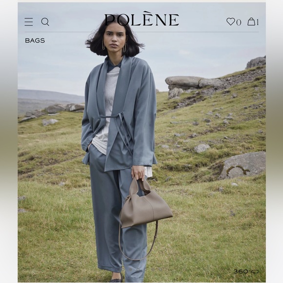 Polène Numéro Neuf Nine Taupe Handbag - Picture 7 of 9